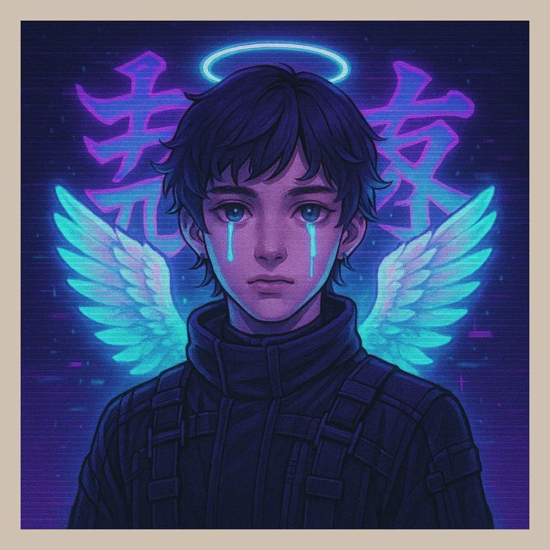 Cyberpunk Angel E-Boy Y2K Synthwave Art