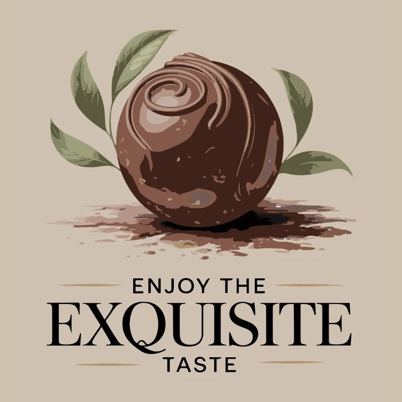 Éclat de feuille de truffe au chocolat