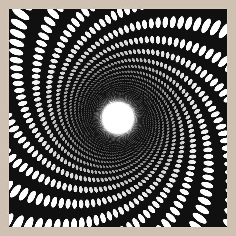 Vortex en spirale à points hypnotiques