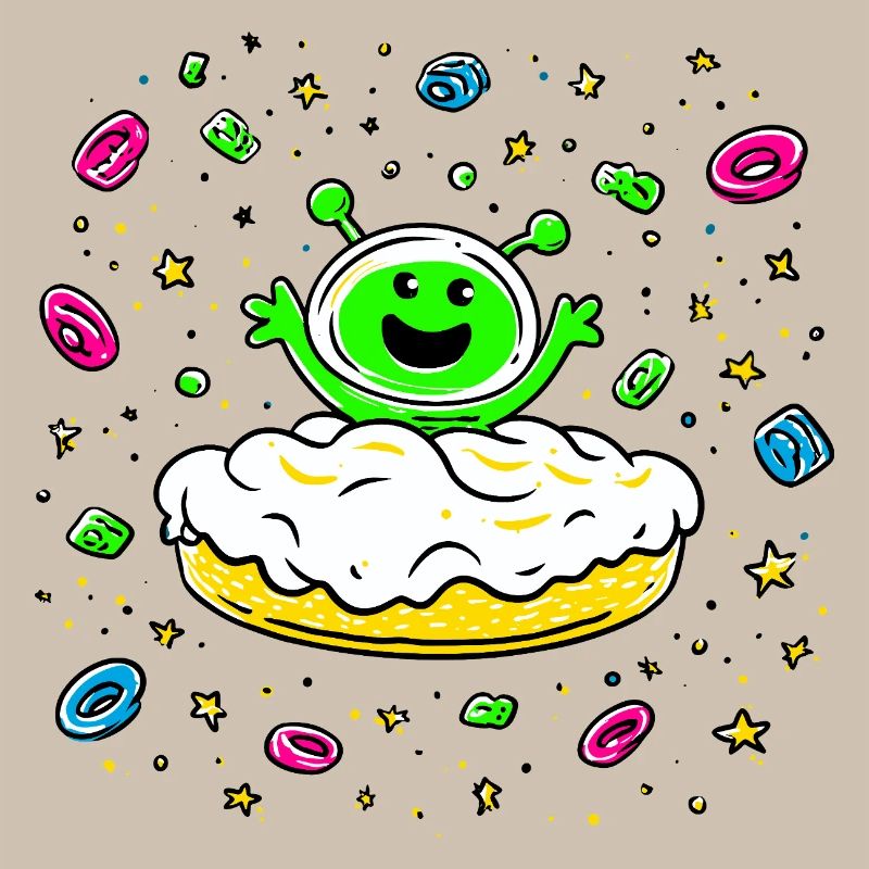 Space aliens on donut
