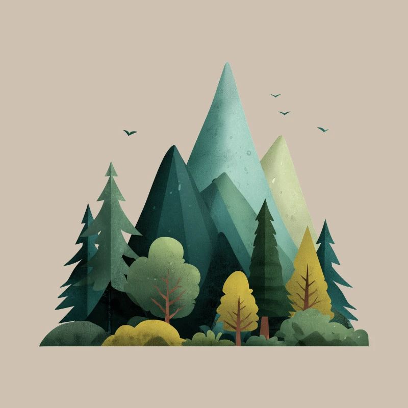 Mountain & Forest – Outdoor Nature Pattern