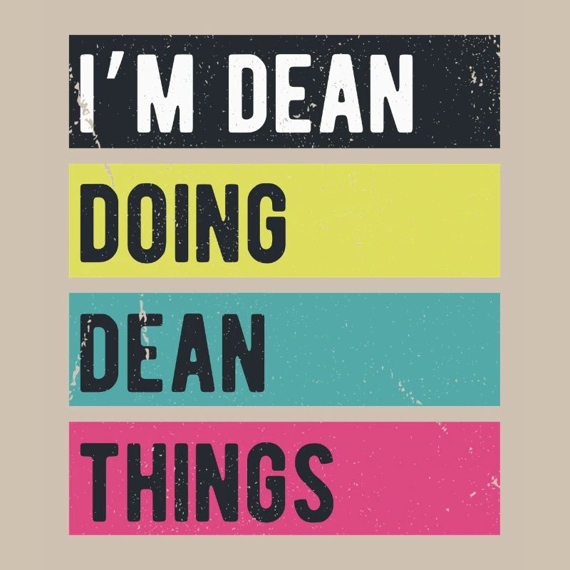 Ich bin Dean Mache Dean Dinge Retrofarben