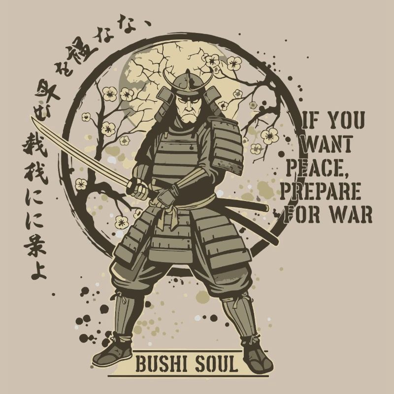 Bushi Seele Samurai in Blüten