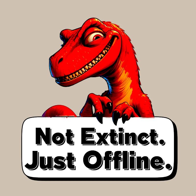 Not Extinct Just Offline Dino