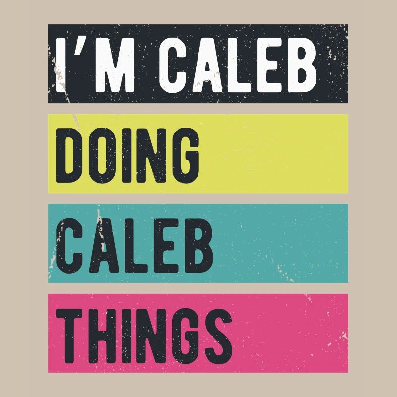 Je suis Caleb, je fais des choses de Caleb, des couleurs rétro