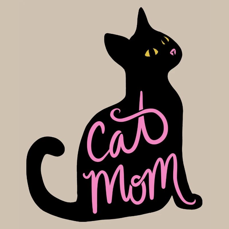 Cat Mom Neon Script