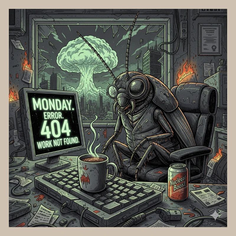 Post-Apocalyptic Monday - Roach Office Crisis