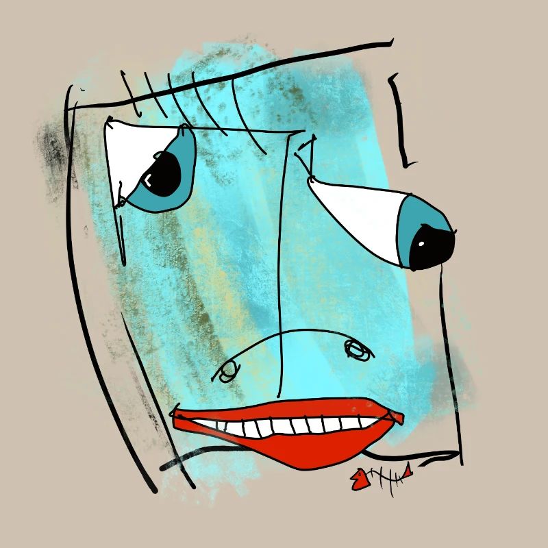 Aquarelle de design de visage abstrait
