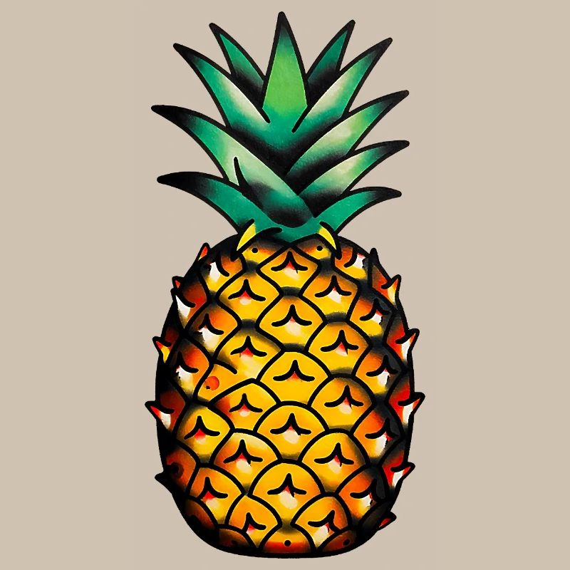 Tatouage classique : ananas