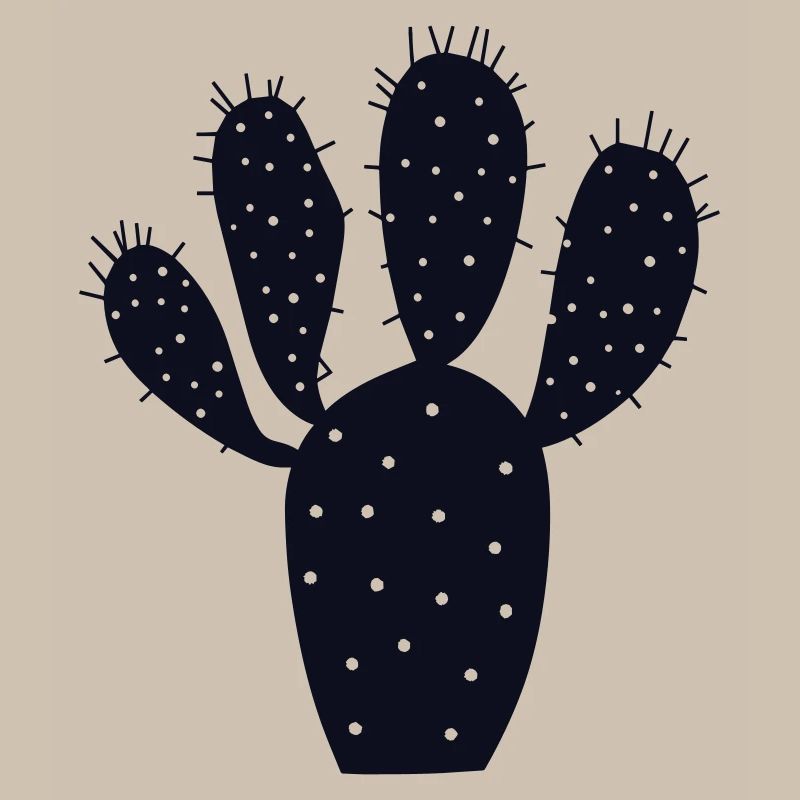 Mitternachtskaktus-Silhouette