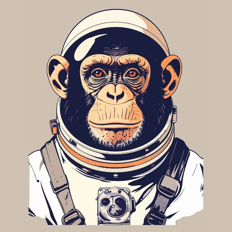 Astronaut Monkey Astronaut Monkey Space Motif
