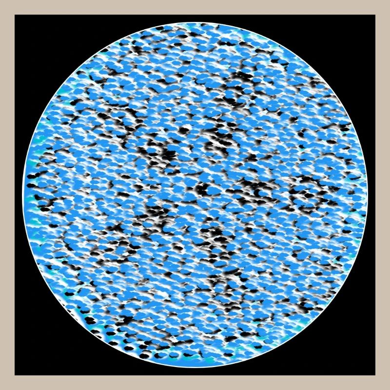 Blauer Kieselmosaikkreis