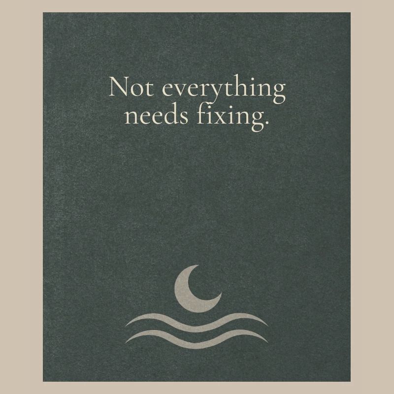 Not everything needs fixing
