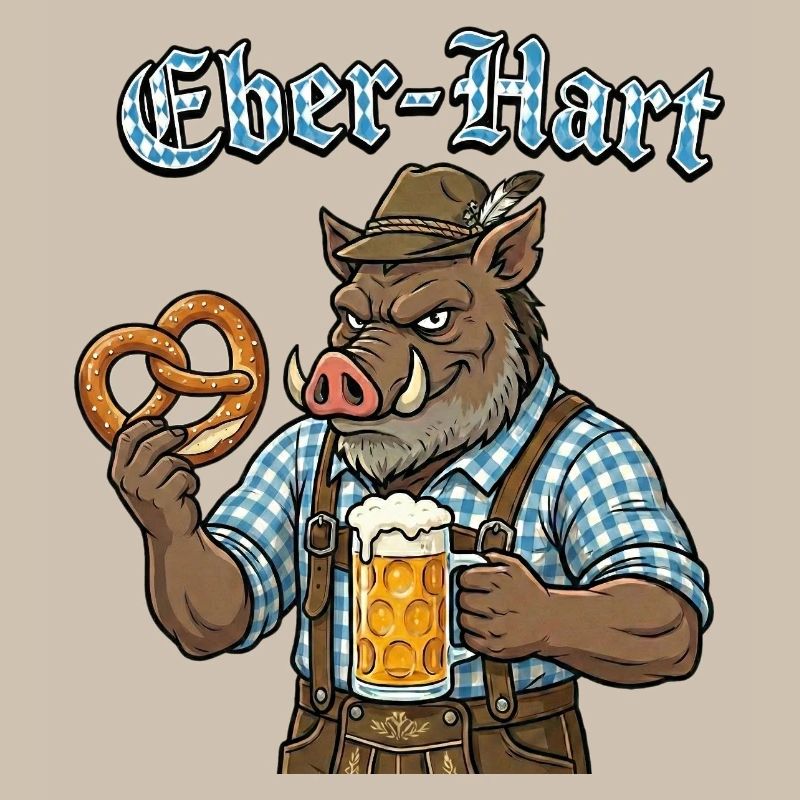 Eber-Hart Bierheld mit Brezel