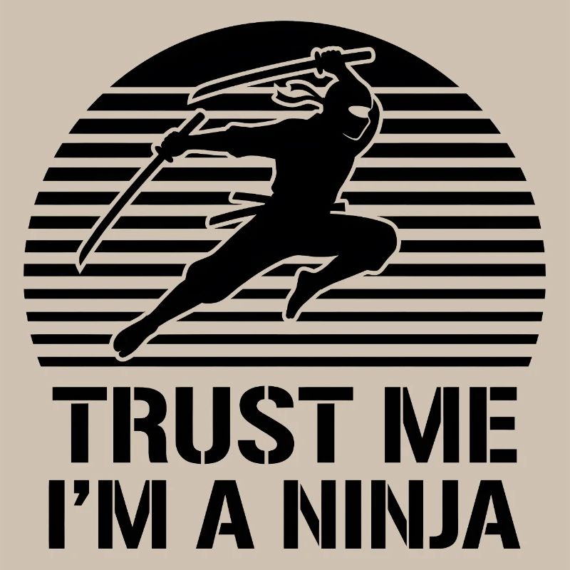 Vertrau mir, ich bin ein Ninja, lustiges Sonnenuntergangsdesign