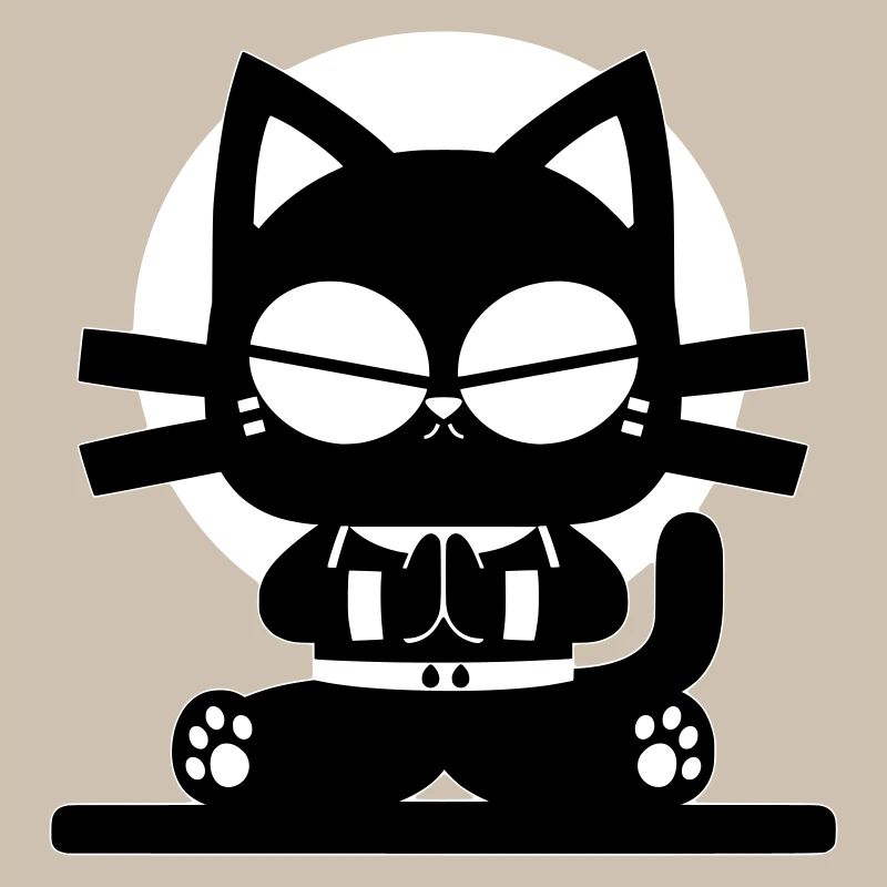 Conception minimale de la méditation zen cat