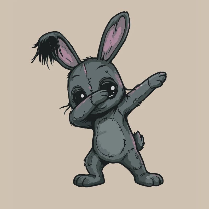 Gribouillis de lapins en patchwork