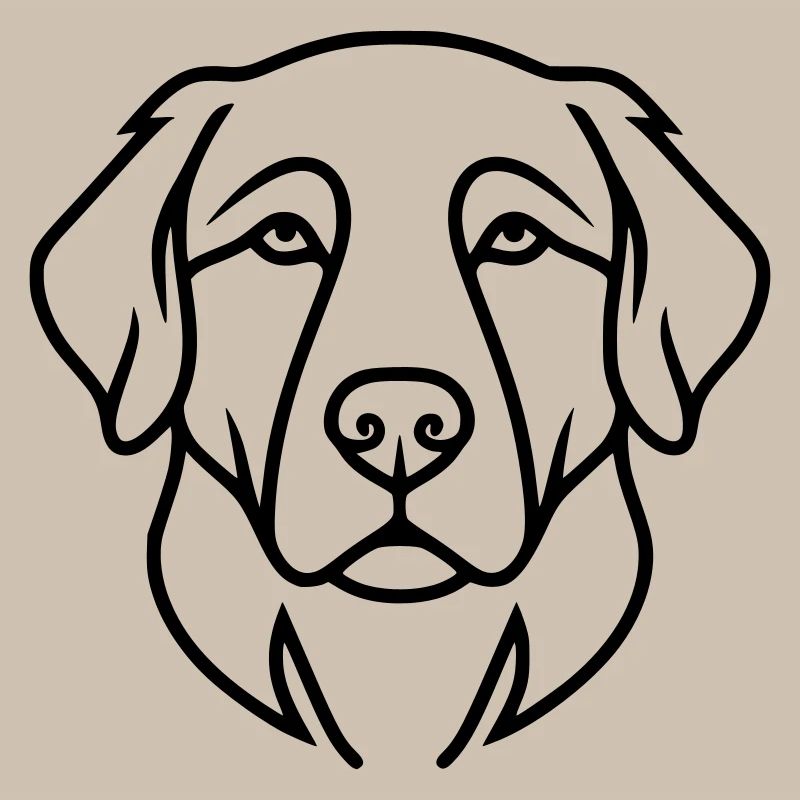 Profil de tête de chien labrador