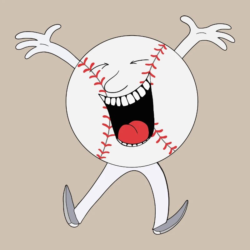 Lachendes Baseball-Maskottchen