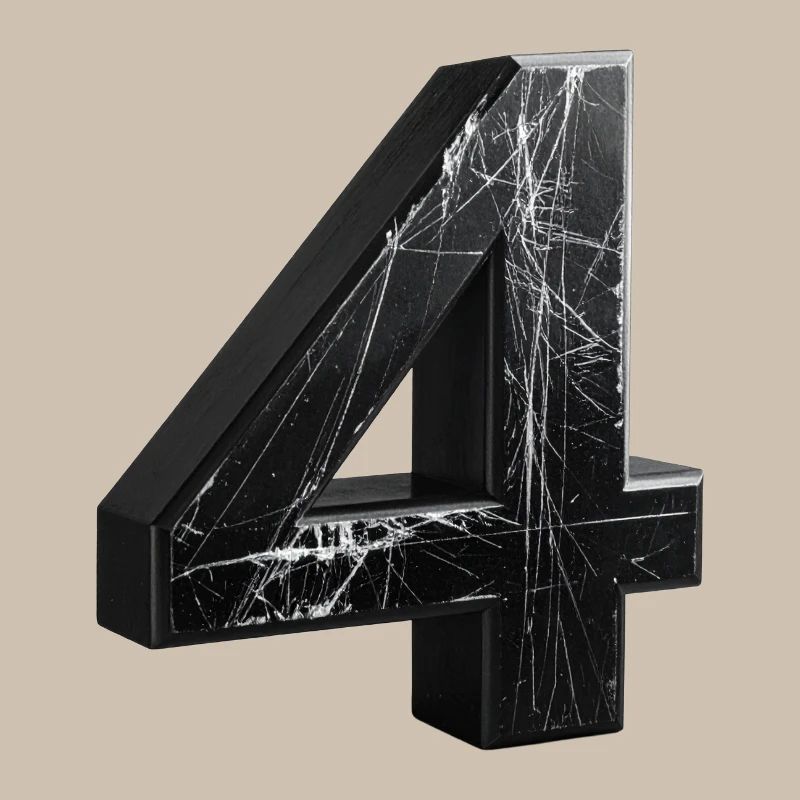 Black 4 with marble pattern