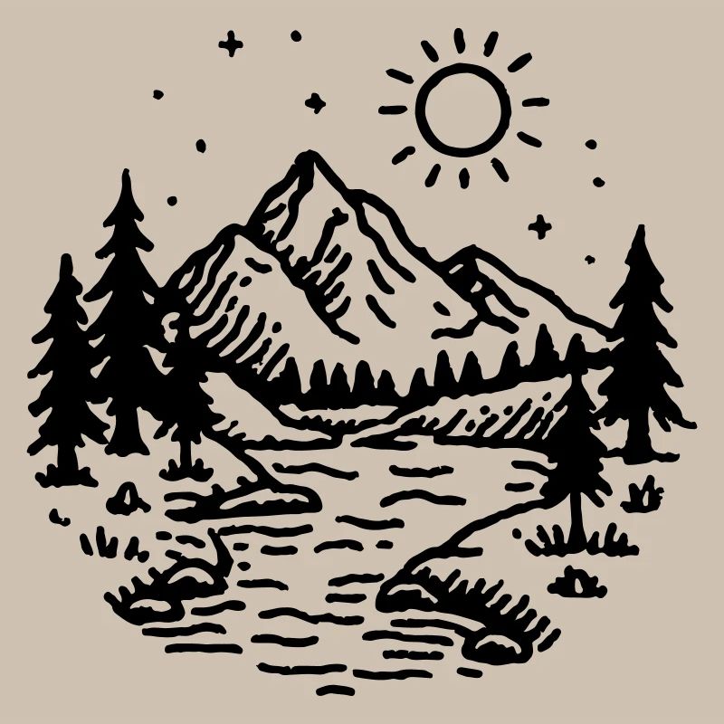 Berge Landschaft Wald
