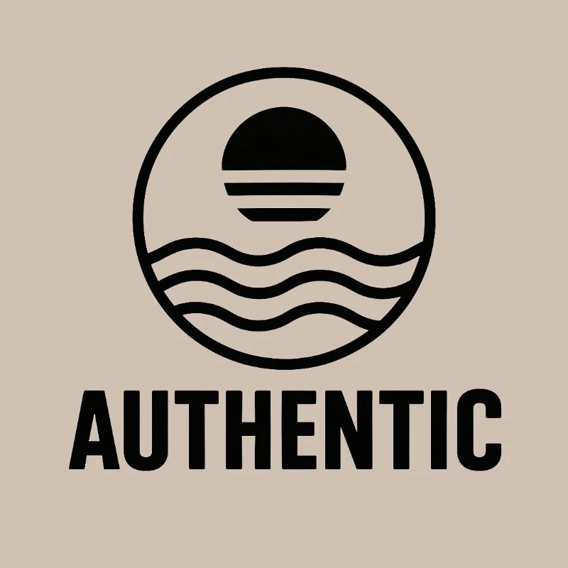 Authentic Sun Circle Wave Logo