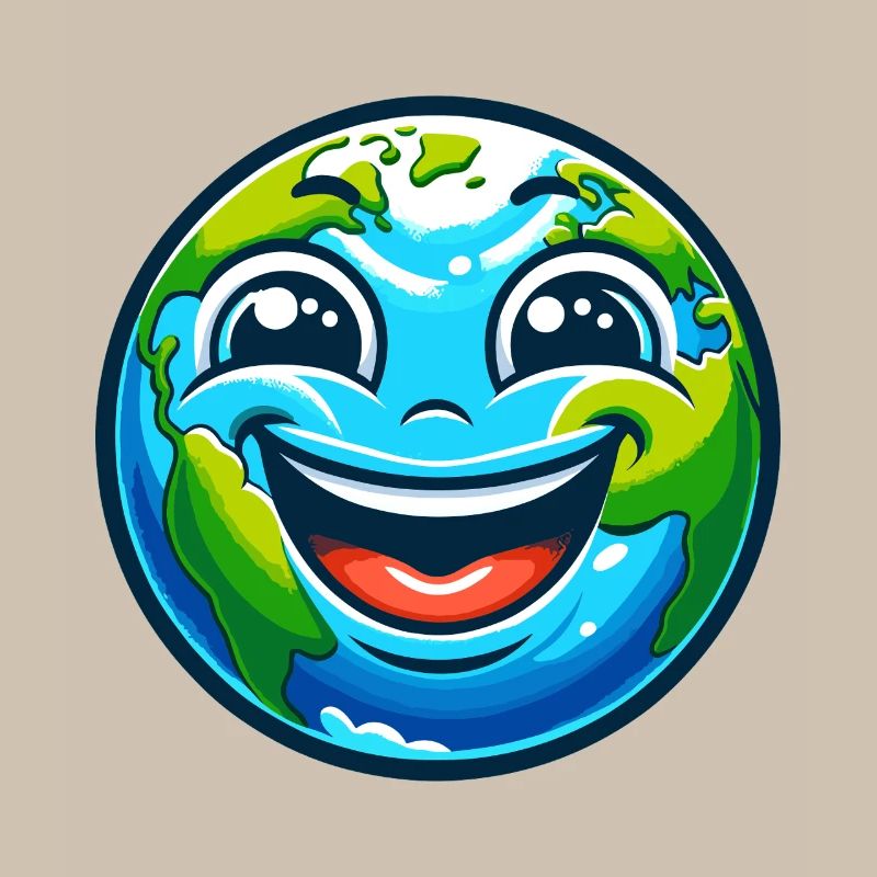 Dessin animé de la Terre Joyeuse