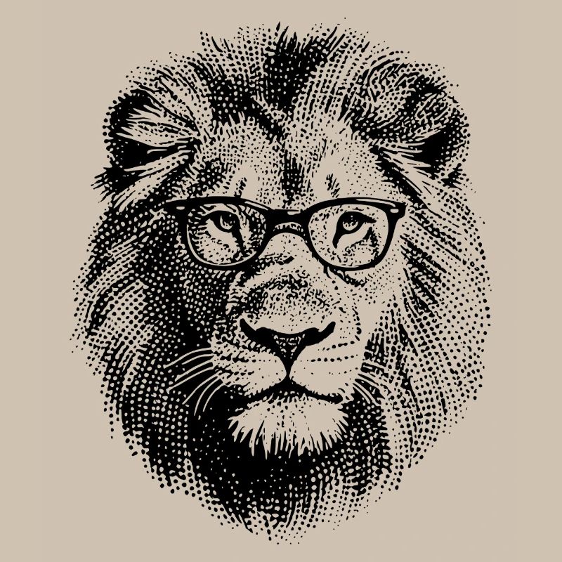 Löwe mit Brille
