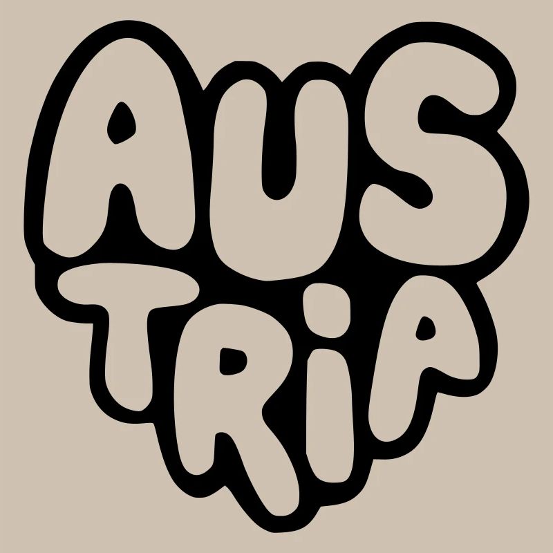 Austria - Austria Bubble Heart Typo