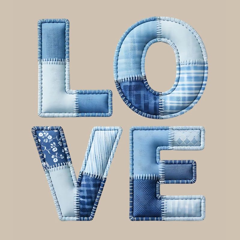 Love Modern Patchwork Art
