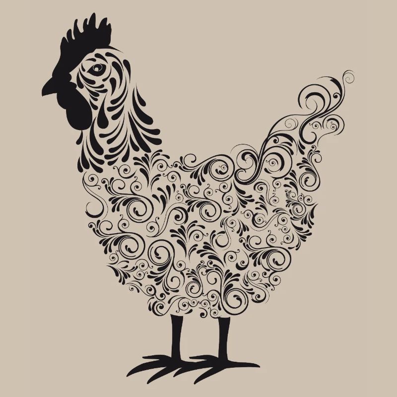 Fans de poulet - Coq - Coq - Poulet fleur - Bio