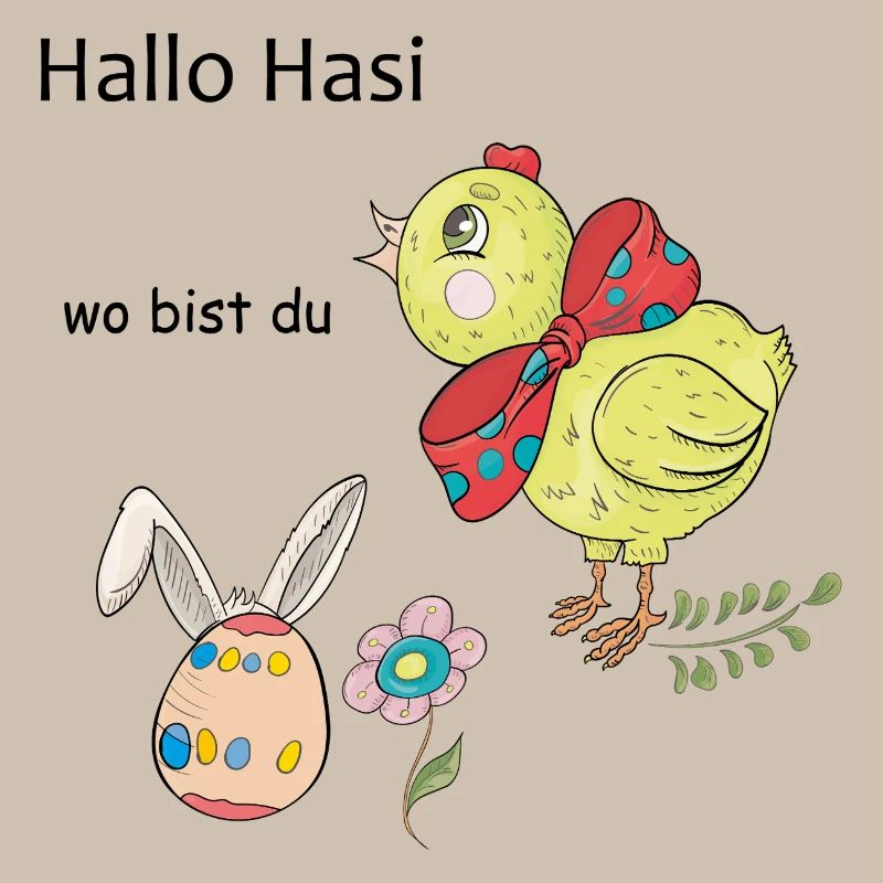 Easter chicken with bow