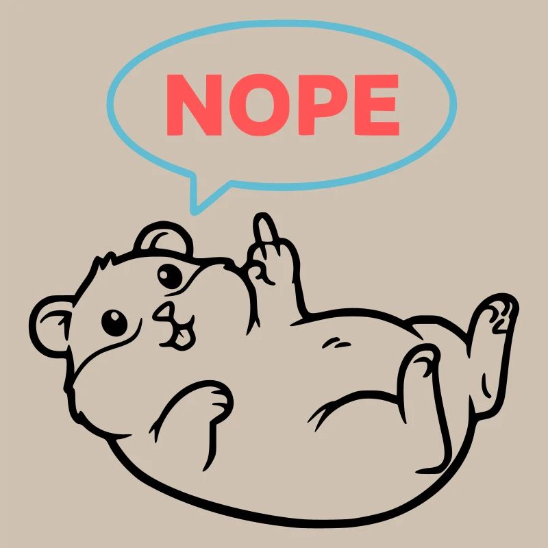 Hamster Nope Comic Farbig