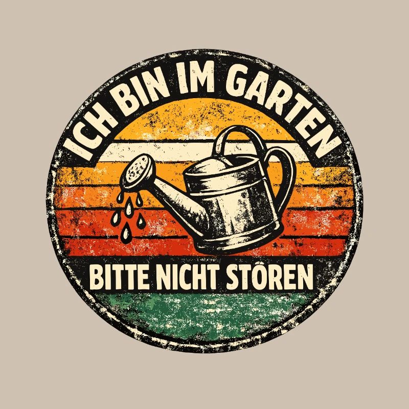 Gartenruhe Bitte Nicht Stören Retro