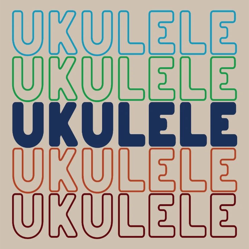 Ukulele typography