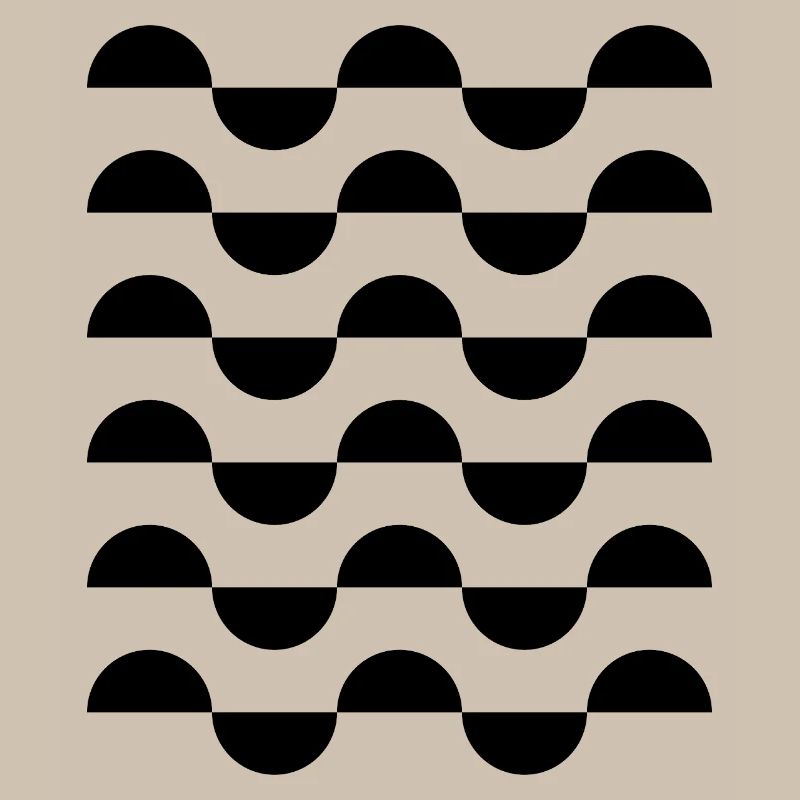 geometric wavy circles pattern design
