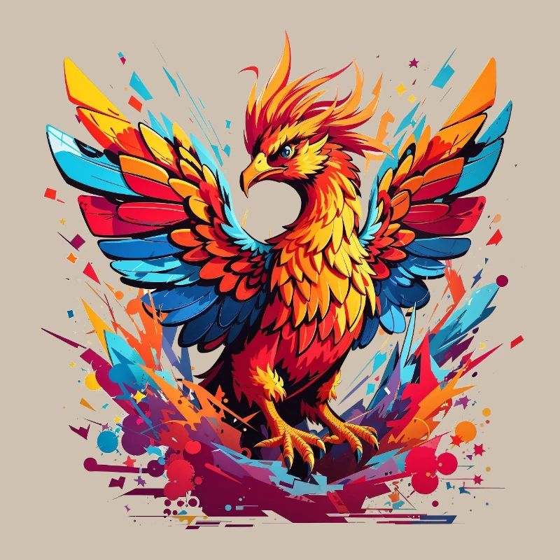 Explosion de couleur de Phénix de Feu