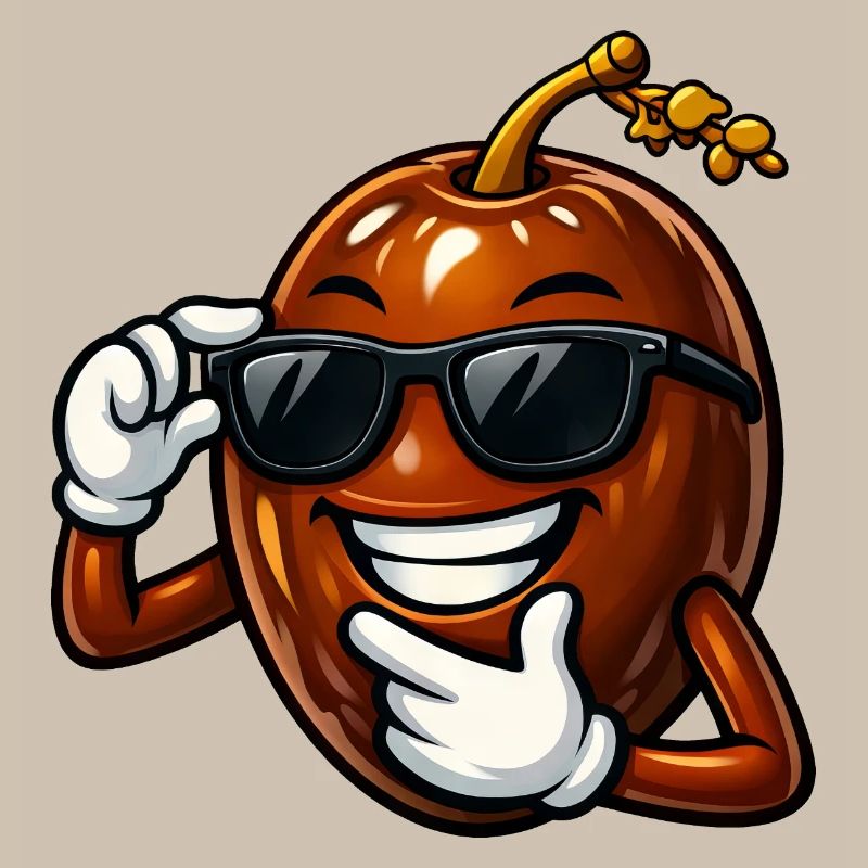 Cool Date Cartoon Comic Fruit Arabic Fruit
