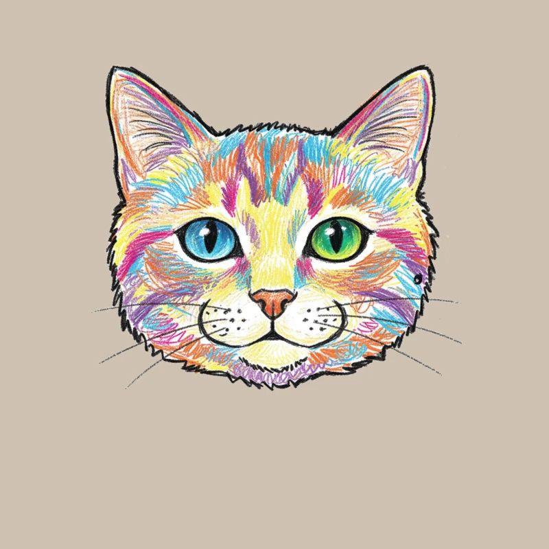 Motif d’animal coloré de chat