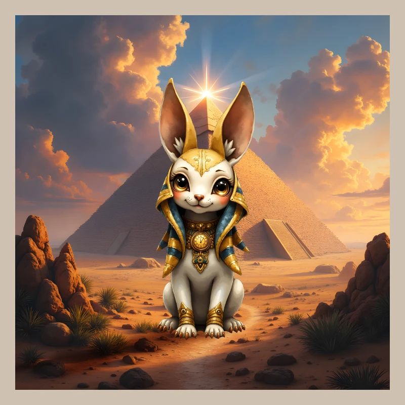 Lapin égyptien dans la pyramide