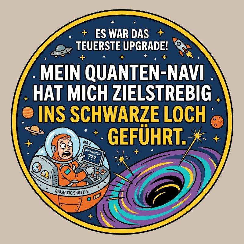 Schwarzes Loch Navi lustiger Spruch