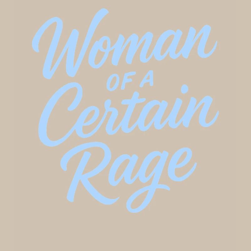 Femme d’une certaine rage disant le design bleu clair