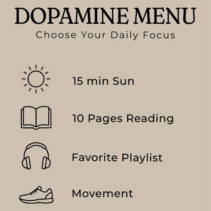 Dopamine Menu ADHS – Aesthetic Self Care Guide