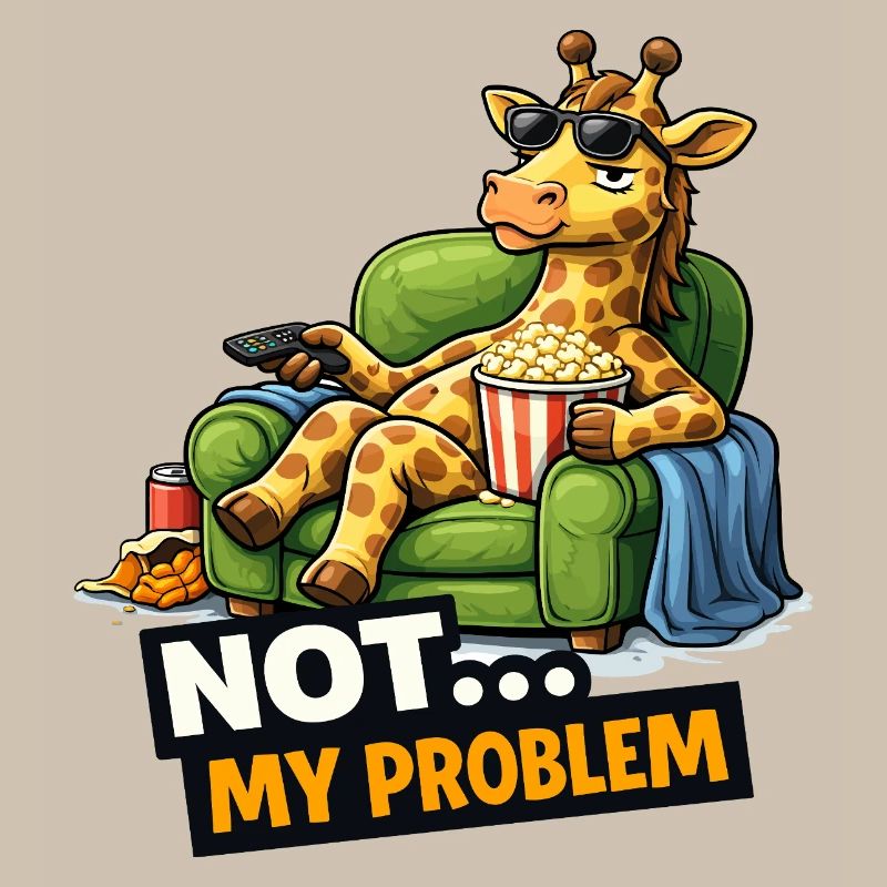 Not My Problem Giraffe Couch Meme