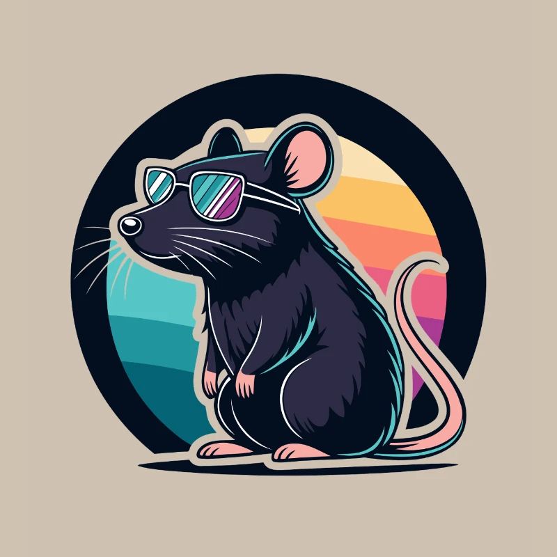 Retro Rainbow Bedtime Chic Mouse