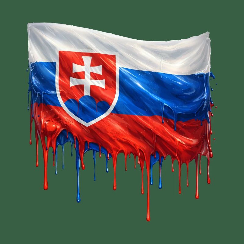 Drapeau Slovaquie Éclaboussures de couleur