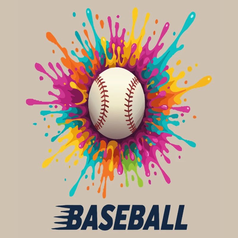 Lebhafter Baseball-Splash-Burst