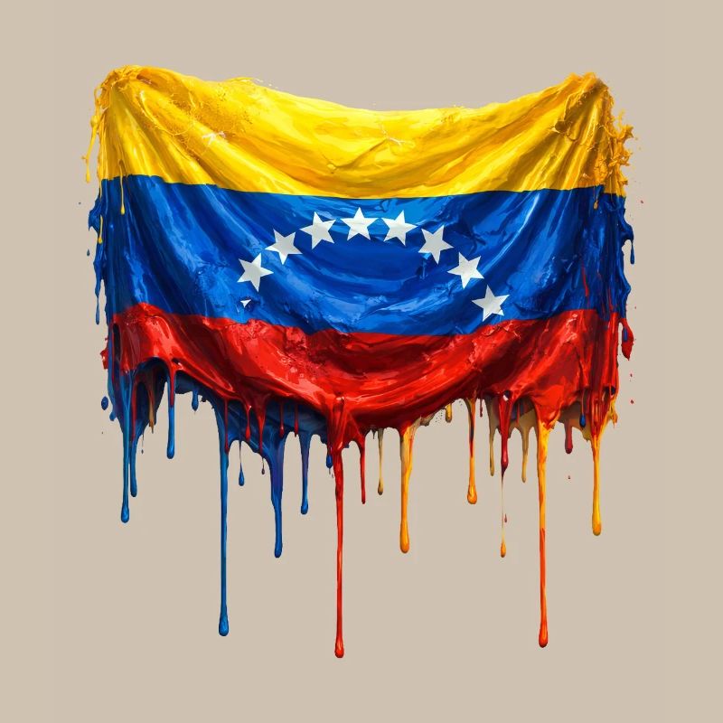 Largage du drapeau du Venezuela