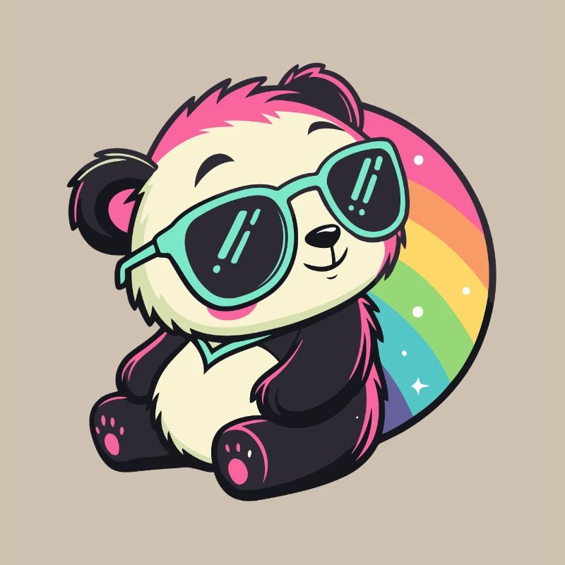 Panda Soleil Cool Arc ciel
