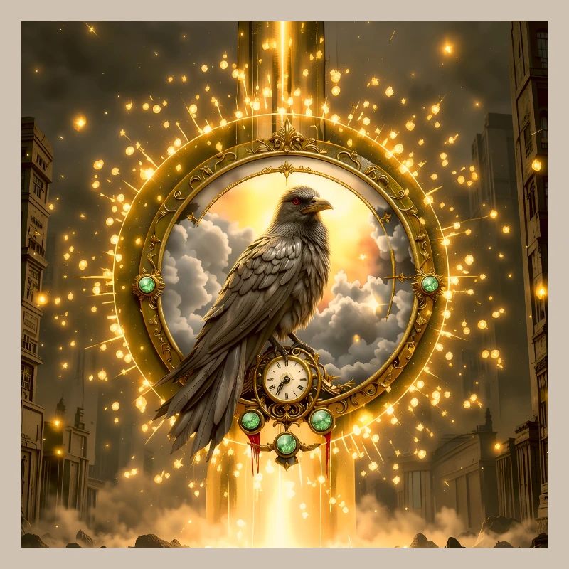 Raven in Luminous Ring